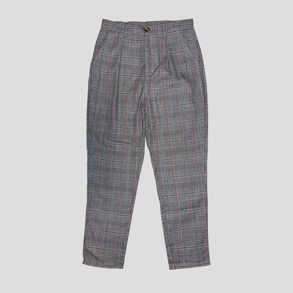 SHEIN Plaid Print Slant Pocket Tailored Pants - Picture 1 of 4